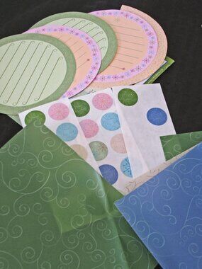 Creative Memories Whimsy & Cheer: Vellum Photo Mats, Paper, Journaling Stickers